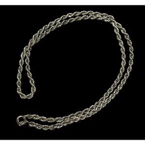 Classic Casual Silver Tone Wheat Chain Necklace